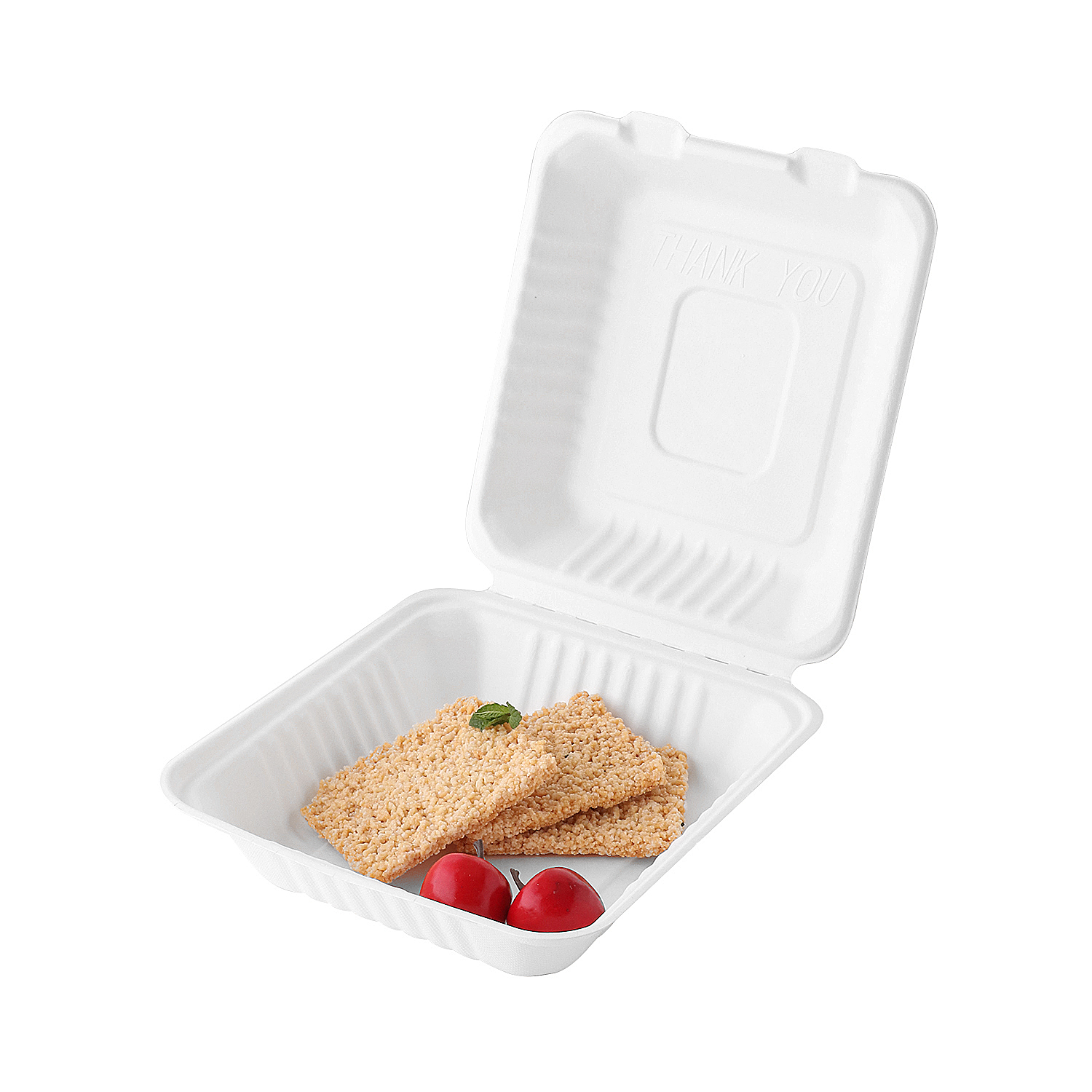 sugarcane pulp clamshell box