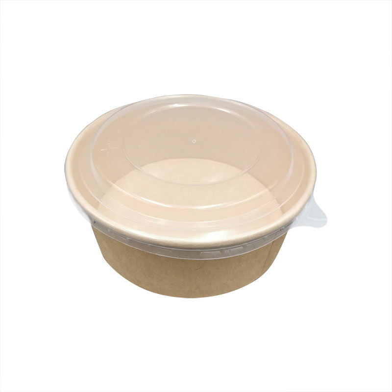1000ml Disposable And Biodegradable Paper Salad Bowl with Lid