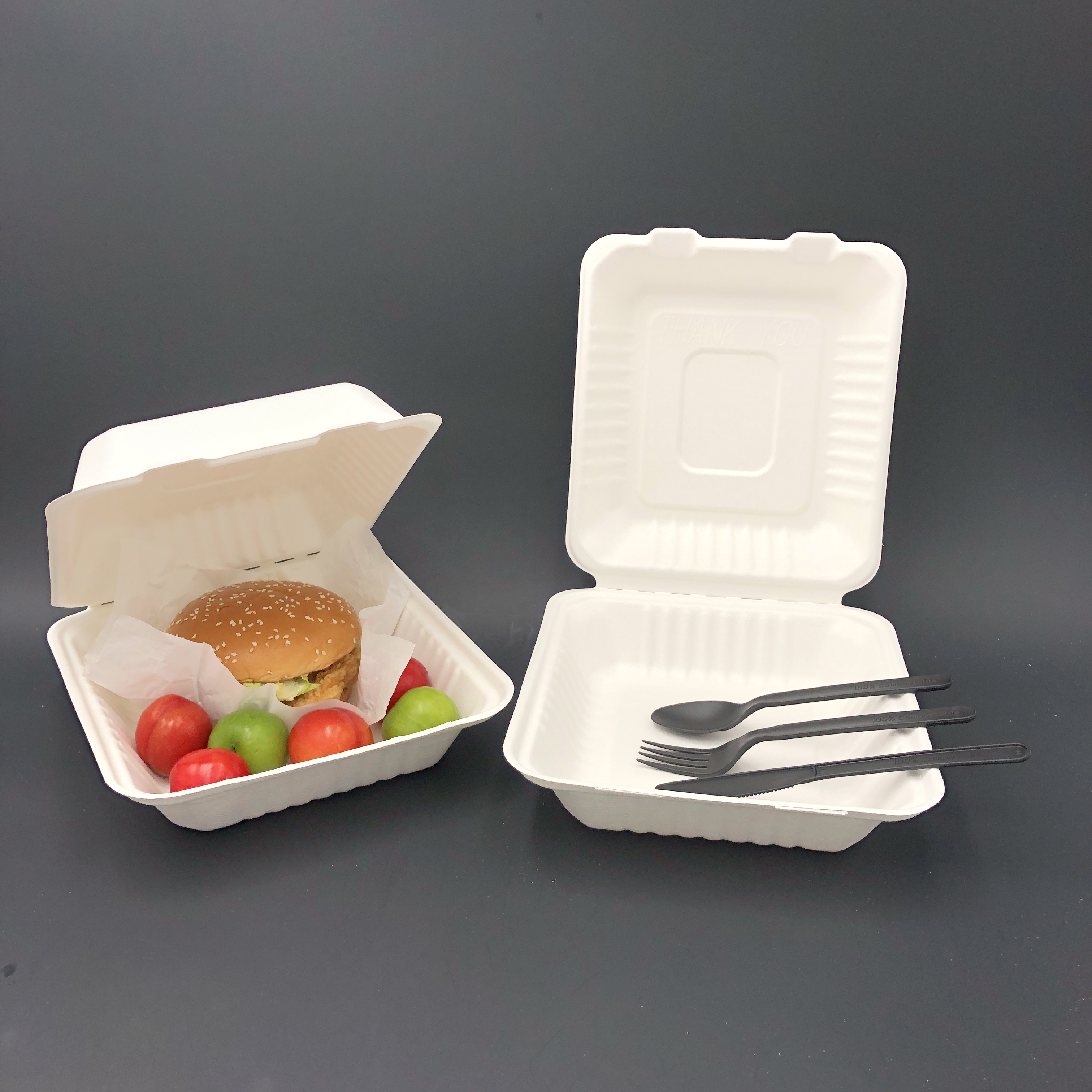 Biodegradable clamshell box (2)