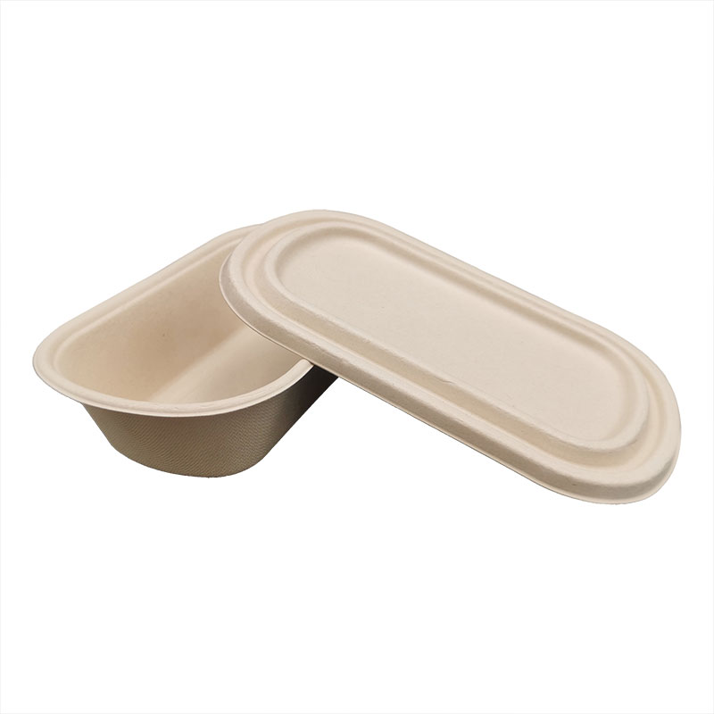 26OZ Eco Friendly Bagasse Bento Bowl with Lid