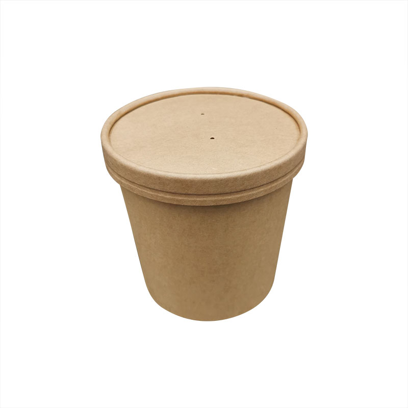 20OZ Degradable Paper Soup Cup with Lid