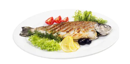 Grilled fish plate