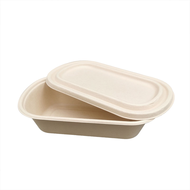 26OZ Eco Friendly Bagasse Bento Bowl with Lid